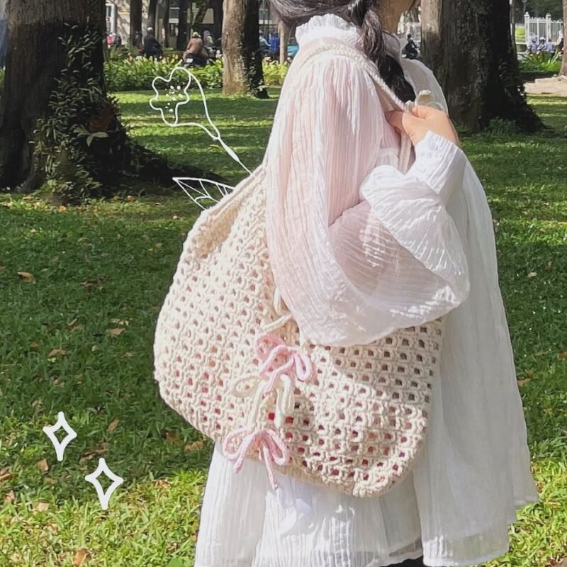 filet beige bag pattern